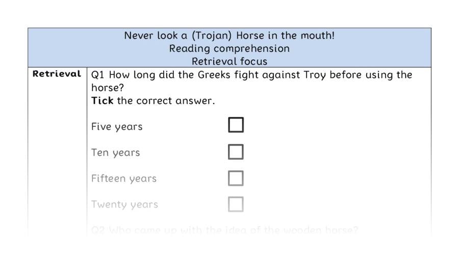 Reading comprehension - retrieval - Never look a (Trojan) Horse in the mouth!