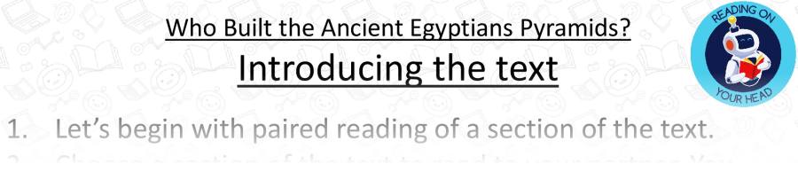 Who Built the Ancient Egyptians Pyramids - Teaching Slides - VRSIPA Focus