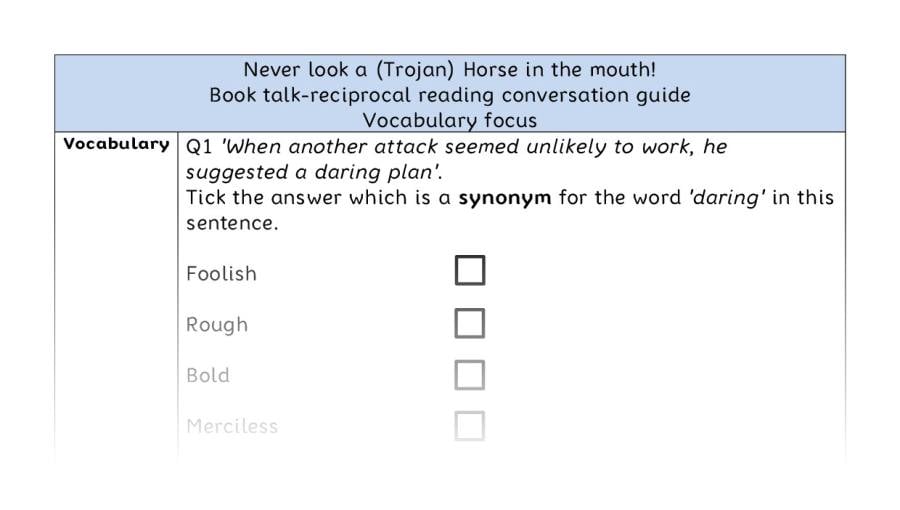 Reciprocal - vocabulary - Never look a (Trojan) Horse in the mouth!