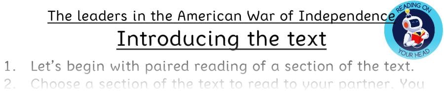 Teaching slides VRSIPE-The leaders in the American War of Independence