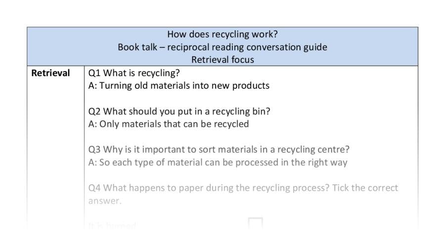Reciprocal reading - retrieval - How does recycling work