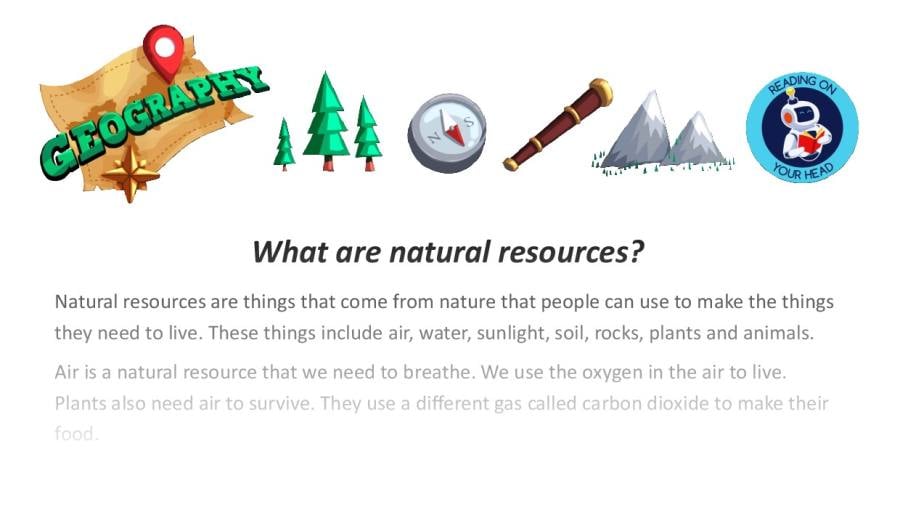 What are natural resources