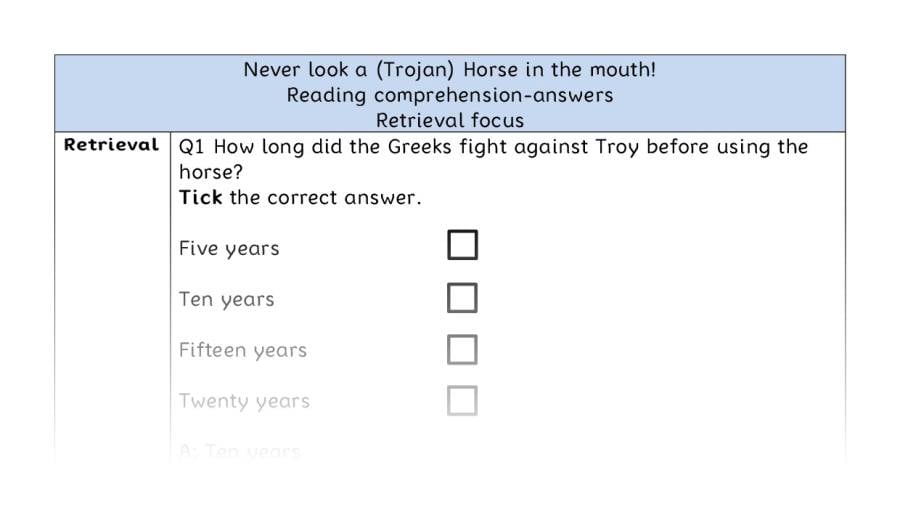 Reading comprehension - retrieval - Never look a (Trojan) Horse in the mouth! - answers