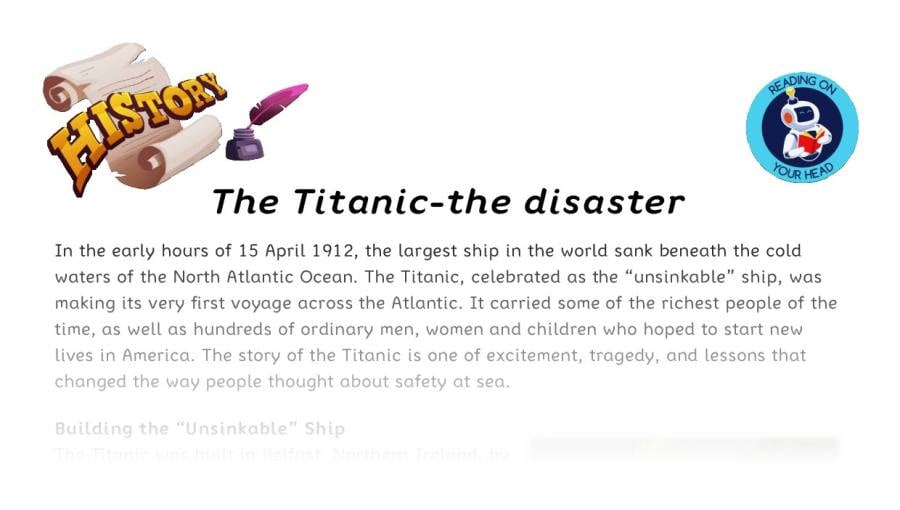 The Titanic-the disaster