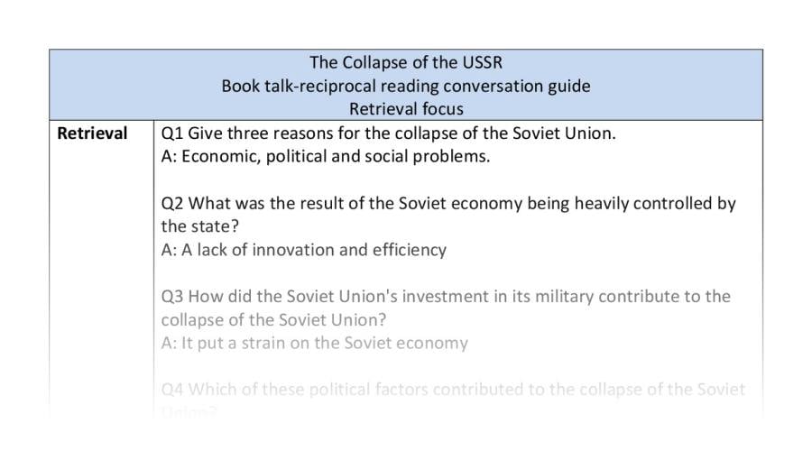 Reciprocal-retrieval-The Collapse of the USSR