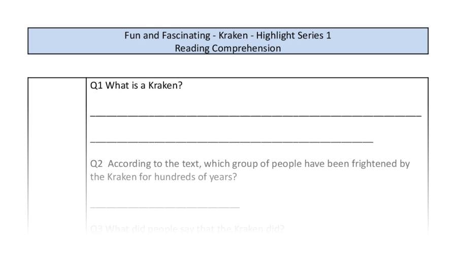 Reading Comprehension-Kraken-Retrieval
