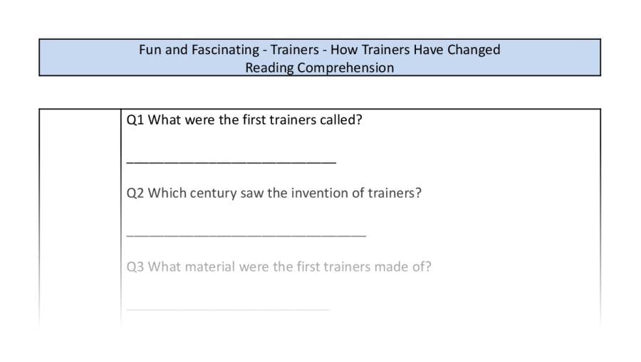 Reading Comprehension-How Trainers Have Changed-retrieval